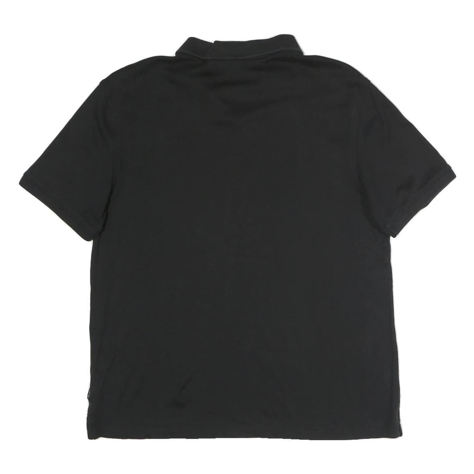 CALVIN KLEIN Mens Black Polo Shirt Cotton Short Sleeve M Classic Basic
