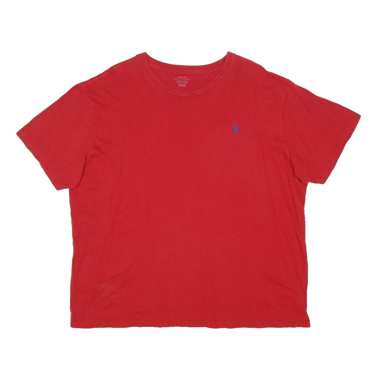 POLO RALPH LAUREN Mens Red 2XL Classic Crew Neck Short Sleeve Cotton T-Shirt