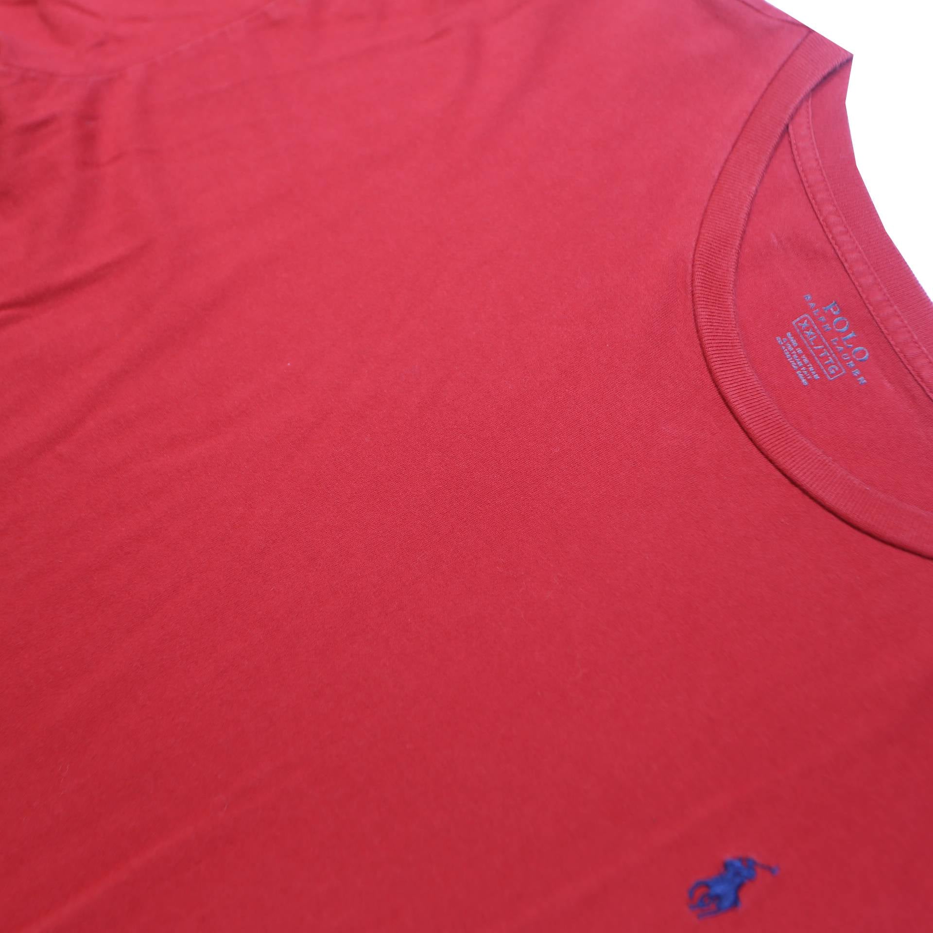 POLO RALPH LAUREN Mens Red 2XL Classic Crew Neck Short Sleeve Cotton T-Shirt