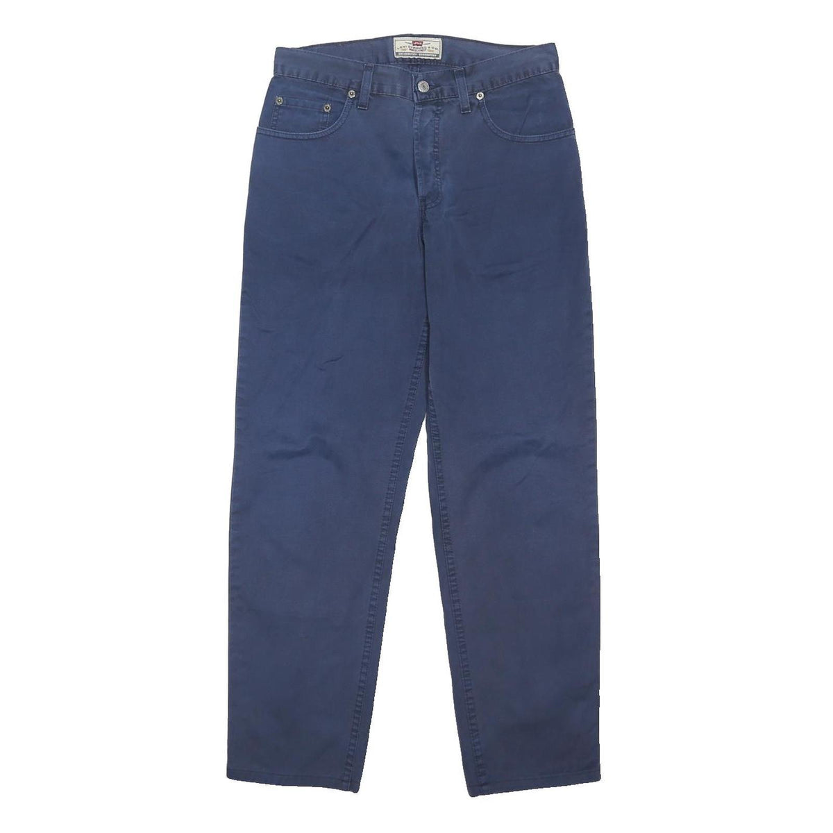 LEVI'S Mens Cotton Blend Blue Regular Fit Straight Trousers W30 L30 Casual Style