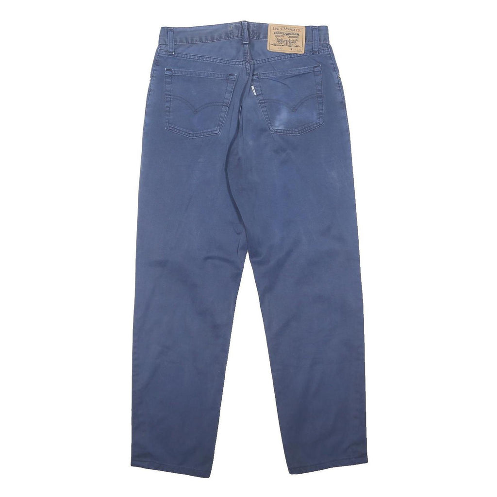 LEVI'S Mens Cotton Blend Blue Regular Fit Straight Trousers W30 L30 Casual Style