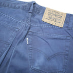 LEVI'S Mens Cotton Blend Blue Regular Fit Straight Trousers W30 L30 Casual Style