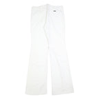 WRANGLER Womens Regular Fit White Cotton Blend Trousers W34 L38 Casual Zip