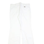 WRANGLER Womens Regular Fit White Cotton Blend Trousers W34 L38 Casual Zip