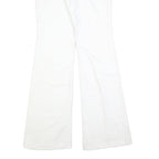 WRANGLER Womens Regular Fit White Cotton Blend Trousers W34 L38 Casual Zip