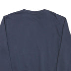 CHAMPION Mens Blue Crew Neck M Cotton Blend Logo Sweatshirt Pullover