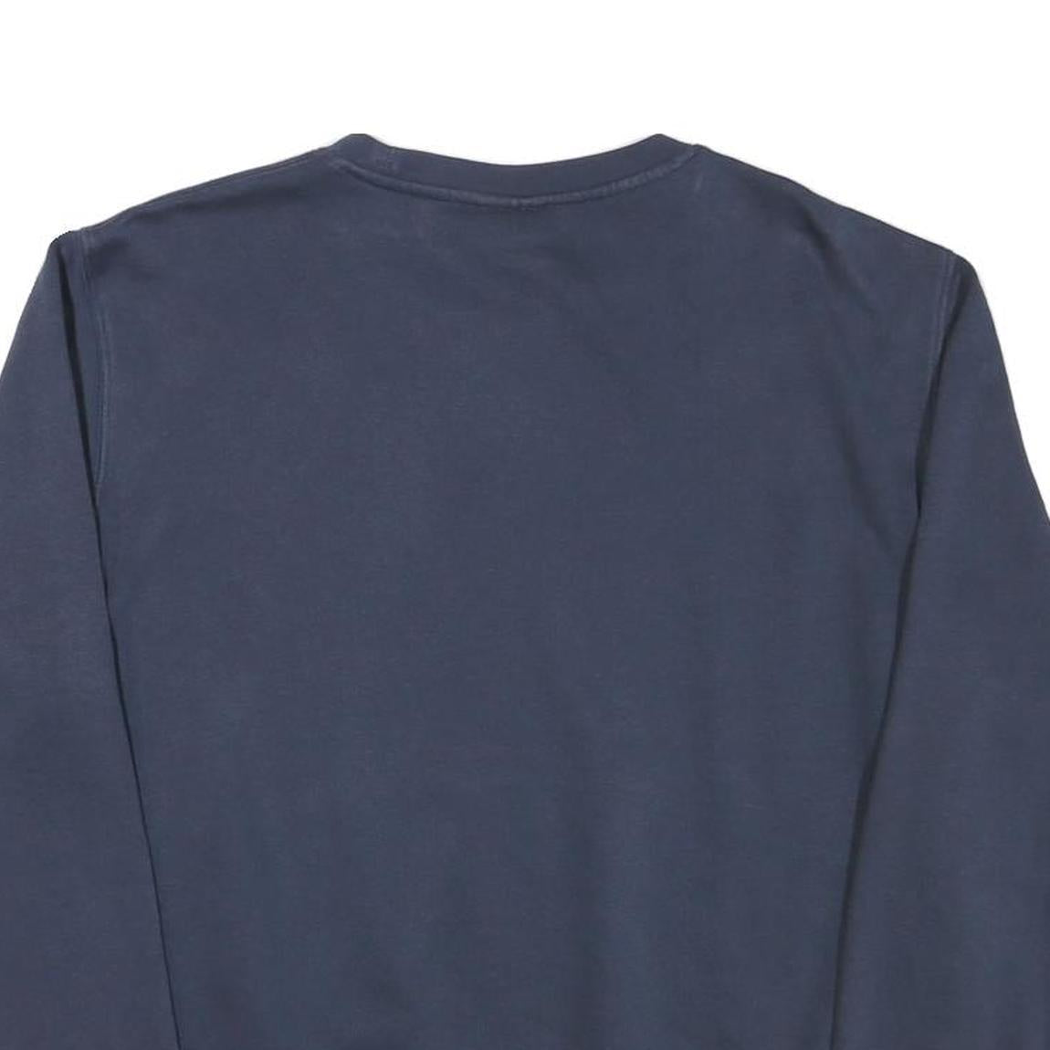 CHAMPION Mens Blue Crew Neck M Cotton Blend Logo Sweatshirt Pullover