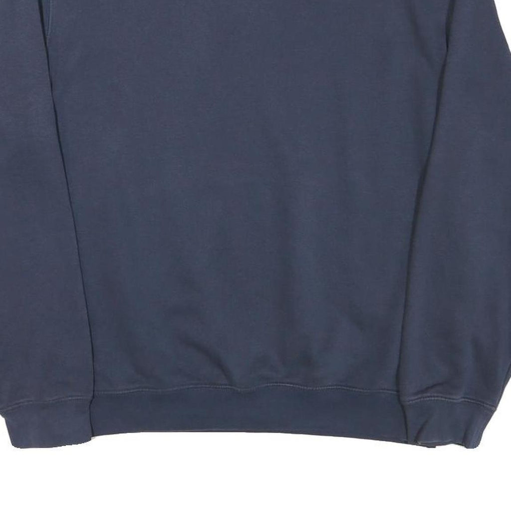 CHAMPION Mens Blue Crew Neck M Cotton Blend Logo Sweatshirt Pullover