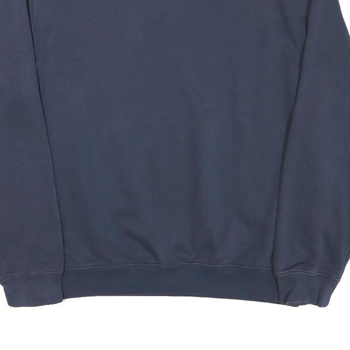 CHAMPION Mens Blue Crew Neck M Cotton Blend Logo Sweatshirt Pullover