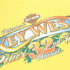 HARLEY DAVIDSON Mens Yellow Key West Graphic T-Shirt XL Short Sleeve Crew Neck