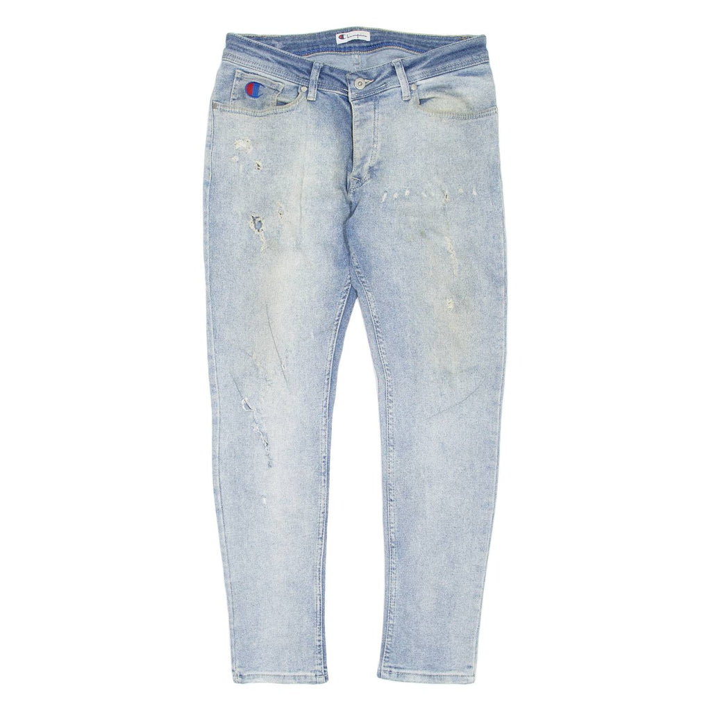 CHAMPION Distressed Womens Jeans Blue Regular Skinny W32 L30