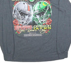SHIRTWERX Mens Grey Rose Bowl 2010 Long Sleeve Crew Neck Graphic T-Shirt L