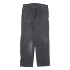 DICKIES Mens Relaxed Black Denim Jeans W36 L34 Cotton Blend Zip Pockets