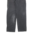 DICKIES Mens Relaxed Black Denim Jeans W36 L34 Cotton Blend Zip Pockets