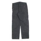 DICKIES Mens Relaxed Black Denim Jeans W36 L34 Cotton Blend Zip Pockets