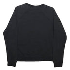 NIKE Womens Black Crew Neck S Sweatshirt Cotton Blend Pullover Logo