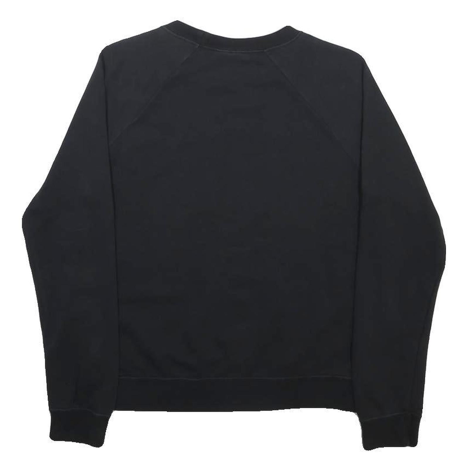 NIKE Womens Black Crew Neck S Sweatshirt Cotton Blend Pullover Logo