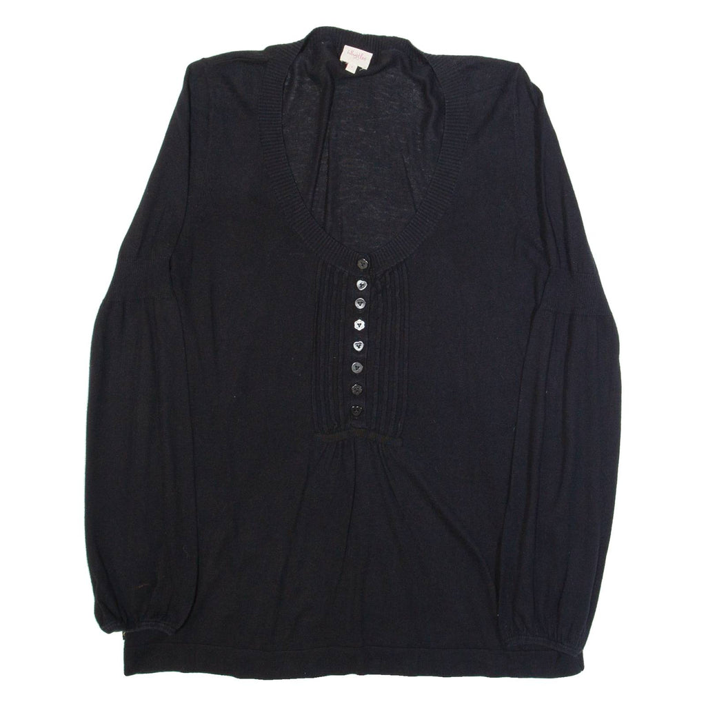 WHISTLES Womens Jumper Black Tight Knit L
