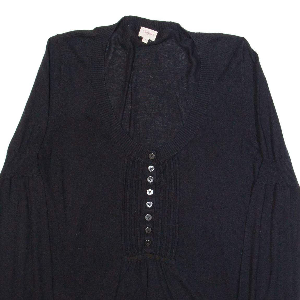 WHISTLES Womens Jumper Black Tight Knit L