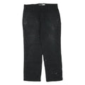CARHARTT Mens Cotton Blend Black Regular Fit Straight Leg Trousers W34 L27