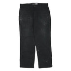 CARHARTT Mens Cotton Blend Black Regular Fit Straight Leg Trousers W34 L27