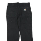 CARHARTT Mens Cotton Blend Black Regular Fit Straight Leg Trousers W34 L27