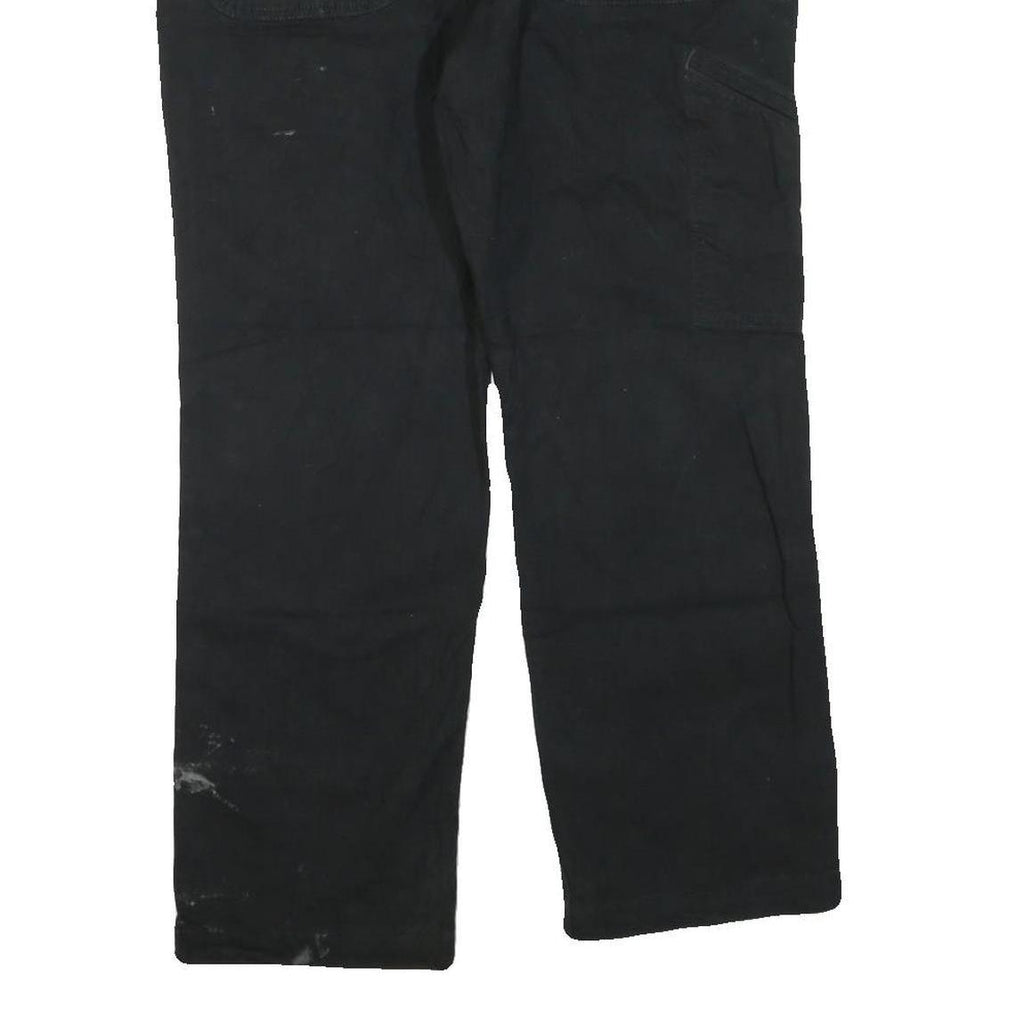 CARHARTT Mens Cotton Blend Black Regular Fit Straight Leg Trousers W34 L27