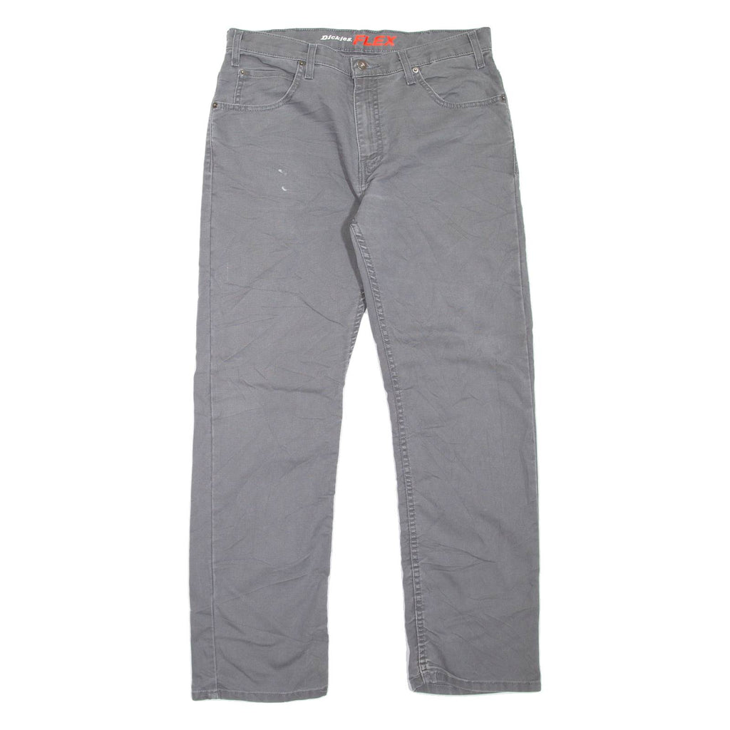DICKIES Workwear Mens Jeans Grey Regular Straight W34 L32
