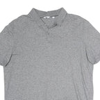 CALVIN KLEIN Mens Grey Short Sleeve Plain Polo Shirt XL Casual Cotton
