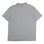 CALVIN KLEIN Mens Grey Short Sleeve Plain Polo Shirt XL Casual Cotton