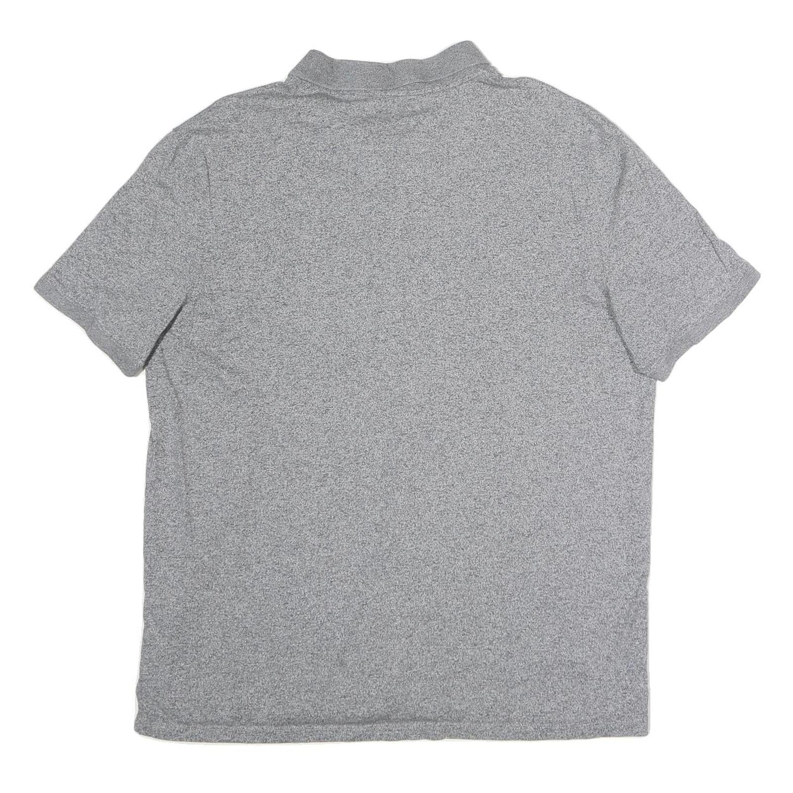 CALVIN KLEIN Mens Grey Short Sleeve Plain Polo Shirt XL Casual Cotton