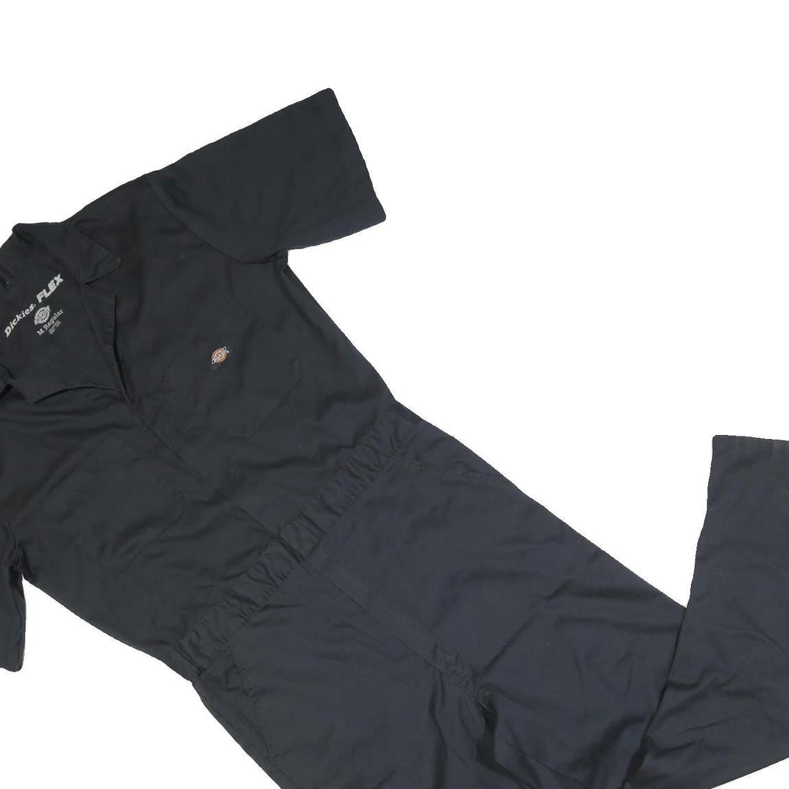 DICKIES Mens Black Cotton Blend Classic Dungarees M W34 L32 Workwear Overalls