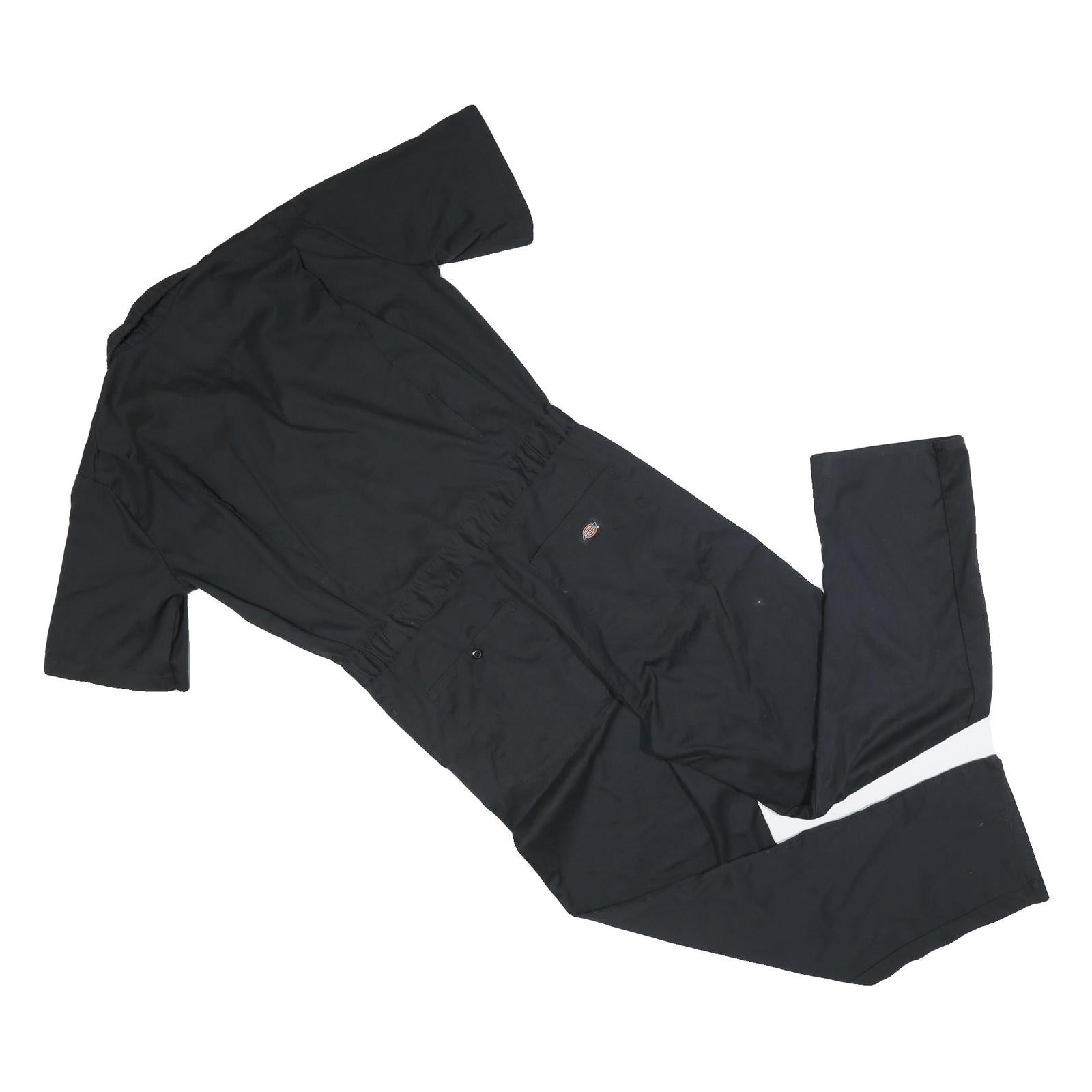 DICKIES Mens Black Cotton Blend Classic Dungarees M W34 L32 Workwear Overalls