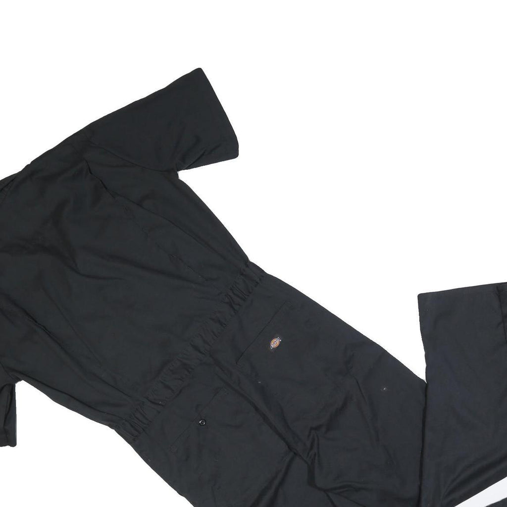 DICKIES Mens Black Cotton Blend Classic Dungarees M W34 L32 Workwear Overalls