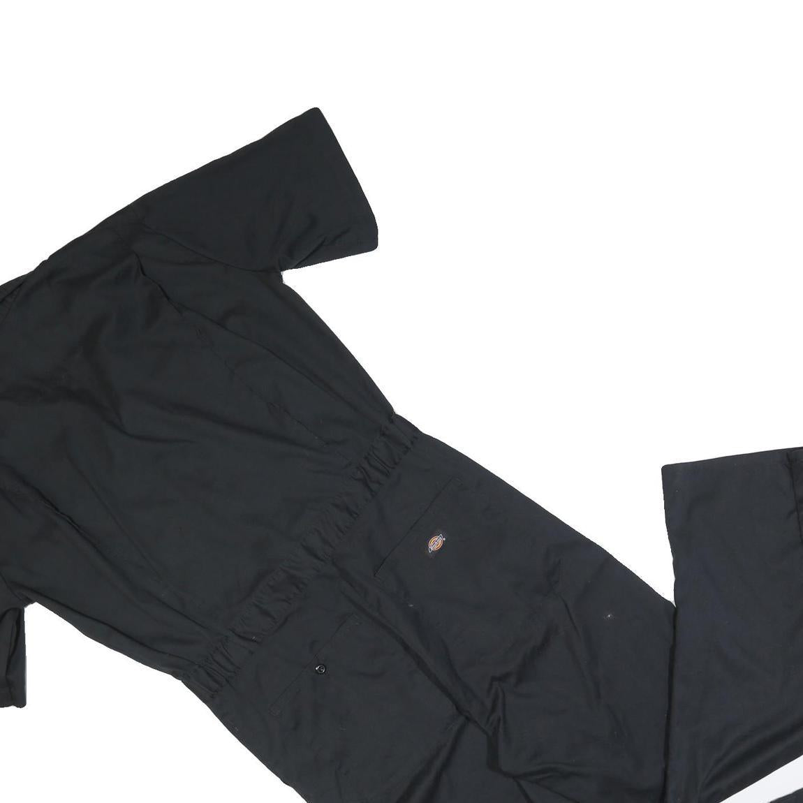 DICKIES Mens Black Cotton Blend Classic Dungarees M W34 L32 Workwear Overalls