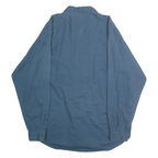BUGLE BOY Mens Blue Cotton Shirt XL Casual Button Down Long Sleeve Pocket