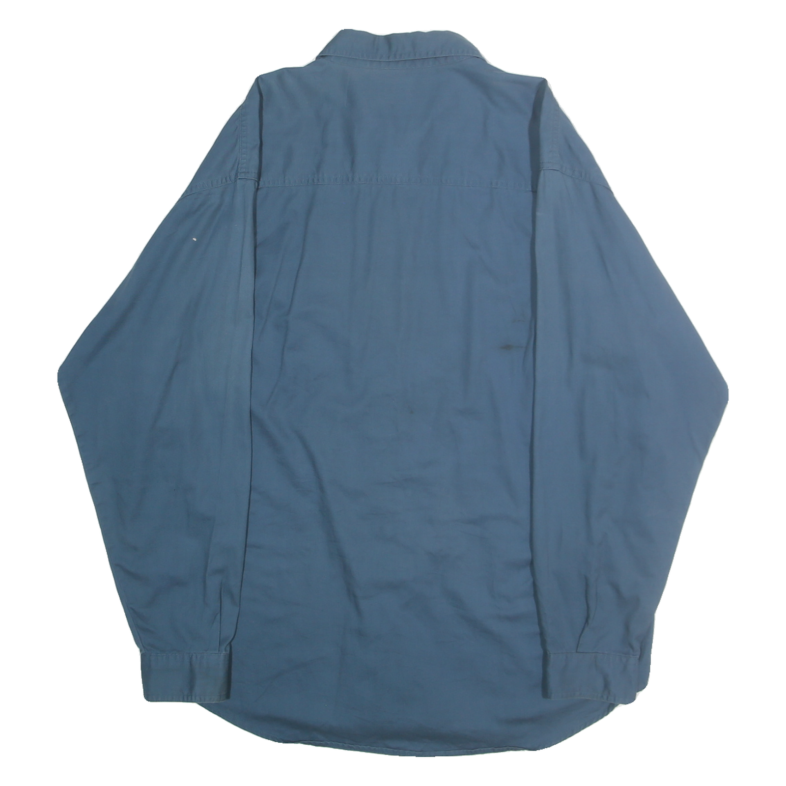 BUGLE BOY Mens Blue Cotton Shirt XL Casual Button Down Long Sleeve Pocket