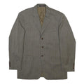 PIERRE CARDIN Mens Grey Wool Classic Blazer Jacket M Woven Stripe Smart