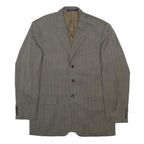 PIERRE CARDIN Mens Grey Wool Classic Blazer Jacket M Woven Stripe Smart
