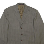 PIERRE CARDIN Mens Grey Wool Classic Blazer Jacket M Woven Stripe Smart