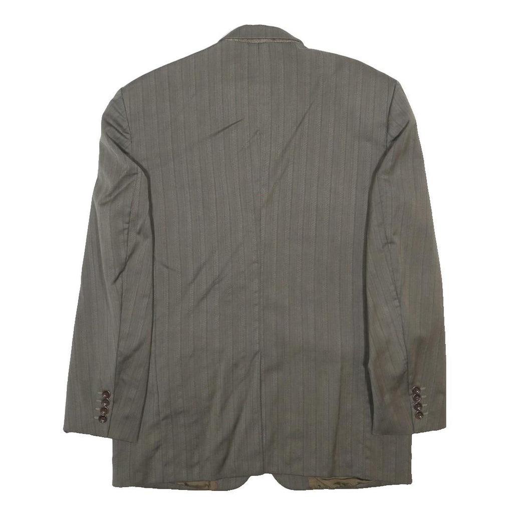 PIERRE CARDIN Mens Grey Wool Classic Blazer Jacket M Woven Stripe Smart
