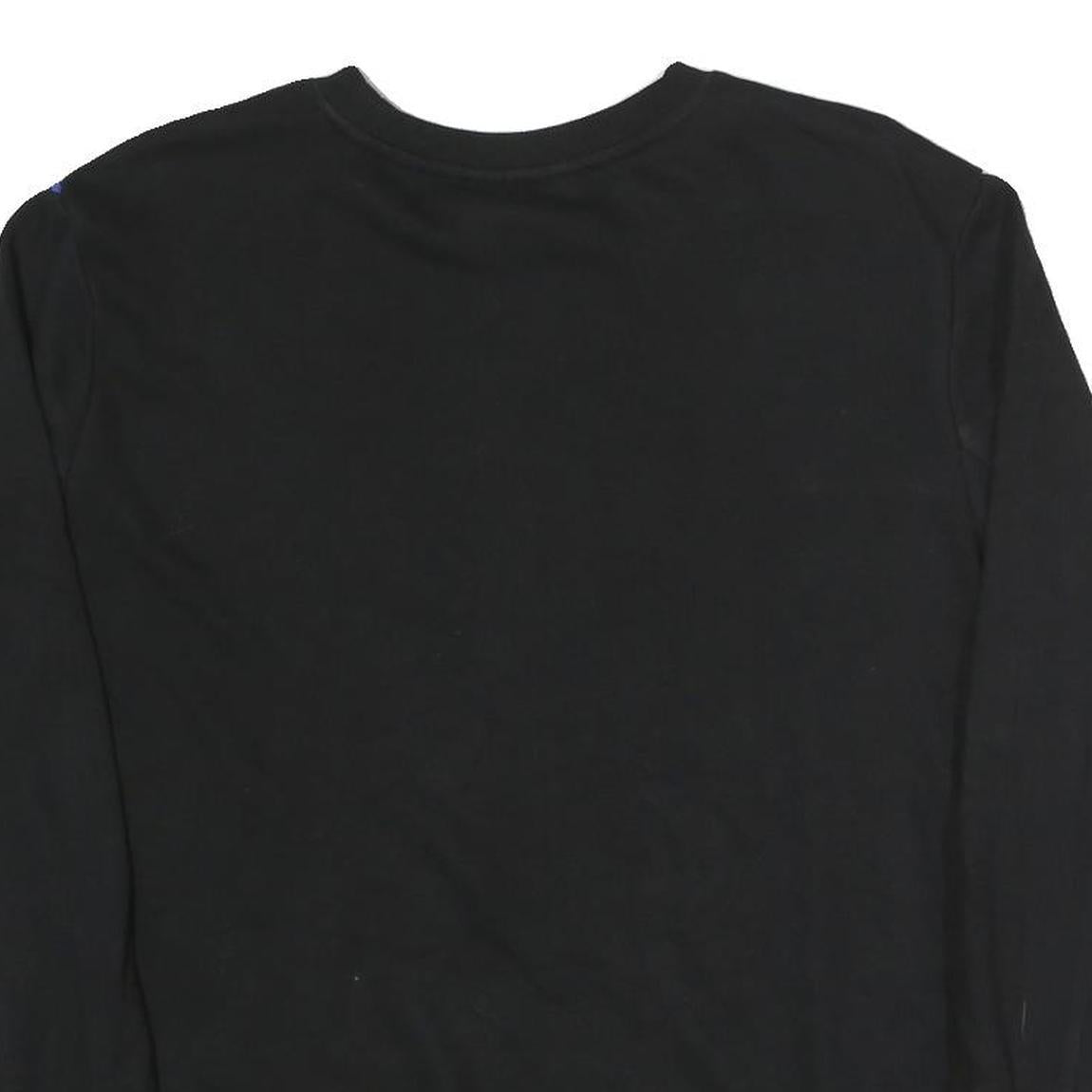 FILA Mens Black Colourblock Crew Neck M Sweatshirt Retro Logo Casual Style