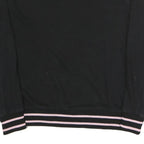 FILA Mens Black Colourblock Crew Neck M Sweatshirt Retro Logo Casual Style