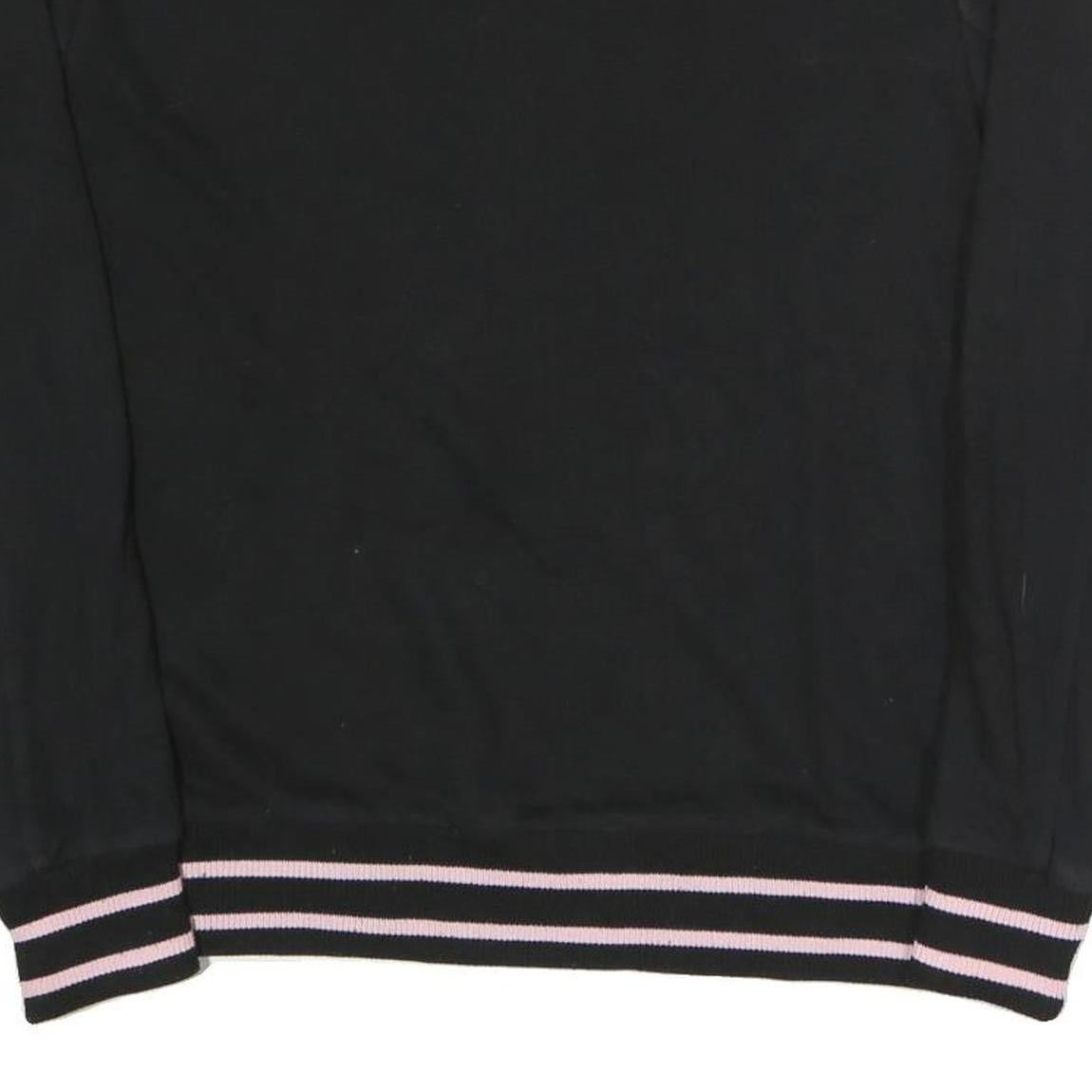 FILA Mens Black Colourblock Crew Neck M Sweatshirt Retro Logo Casual Style