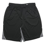 REEBOK Mens Shorts Black & Grey Casual M W32 Drawstring Pockets Light Weight