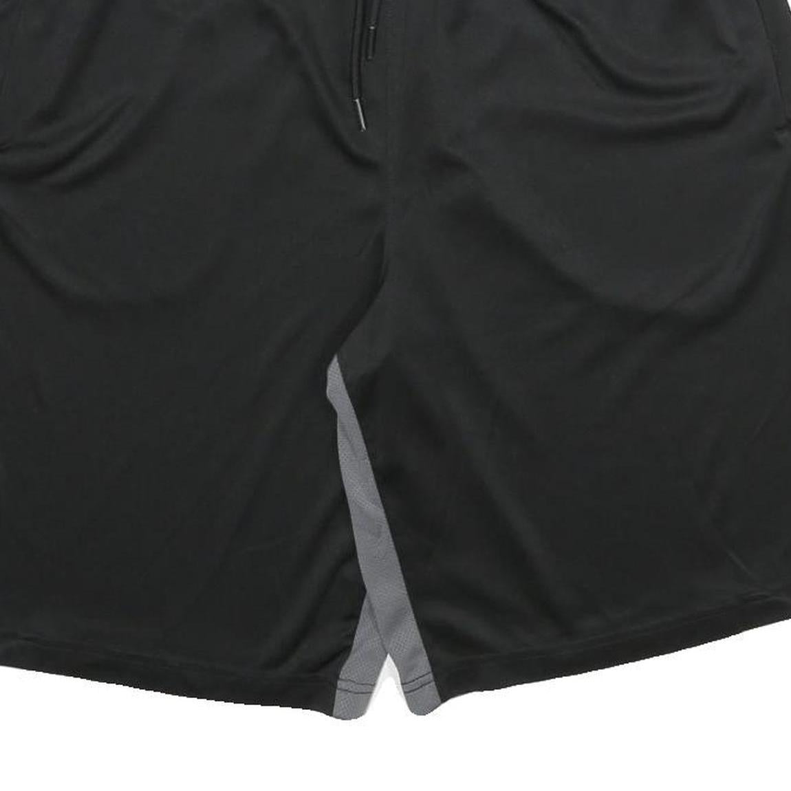 REEBOK Mens Shorts Black & Grey Casual M W32 Drawstring Pockets Light Weight