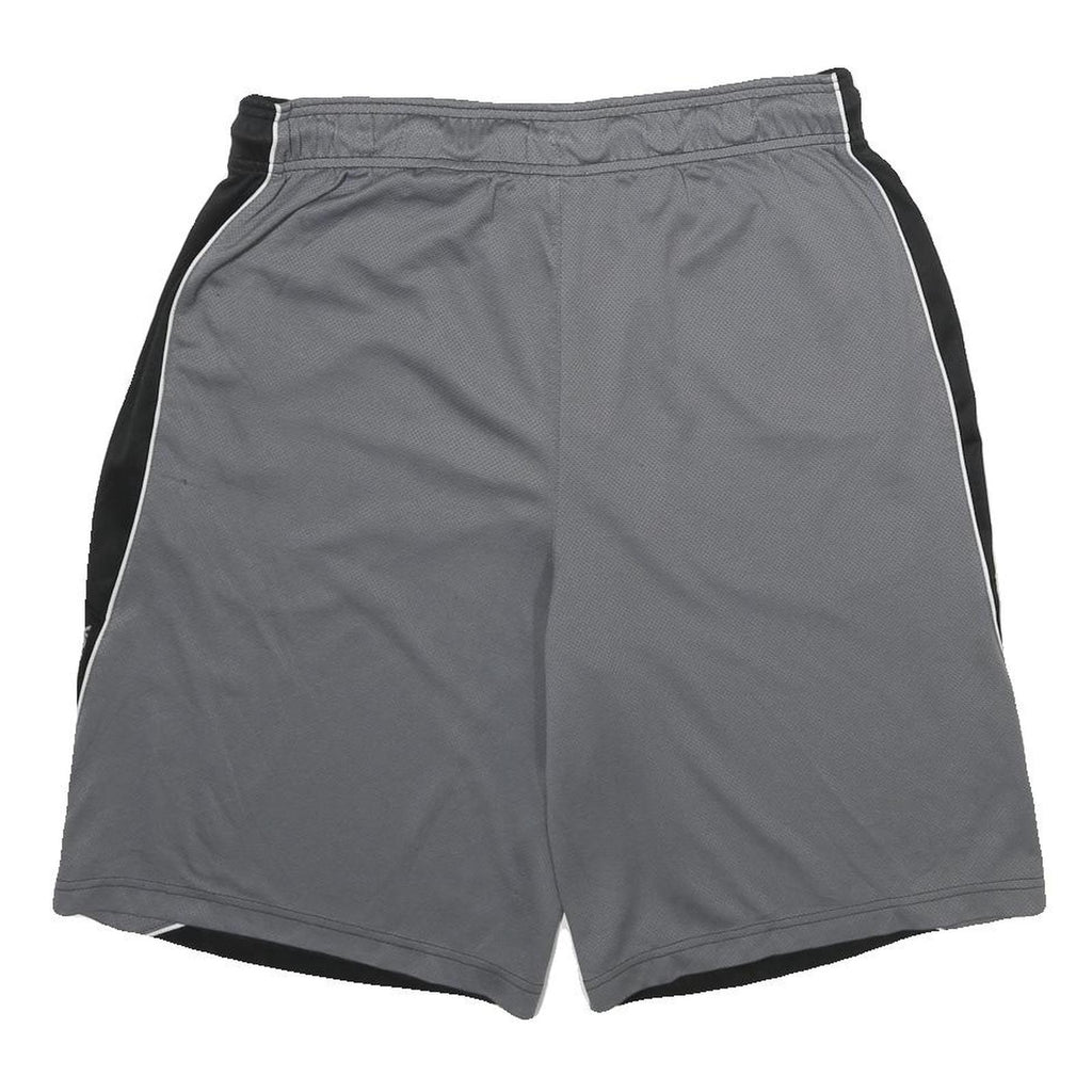 REEBOK Mens Shorts Black & Grey Casual M W32 Drawstring Pockets Light Weight
