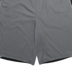 REEBOK Mens Shorts Black & Grey Casual M W32 Drawstring Pockets Light Weight
