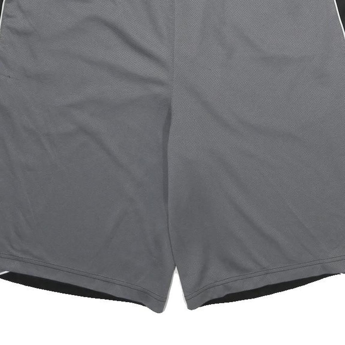 REEBOK Mens Shorts Black & Grey Casual M W32 Drawstring Pockets Light Weight