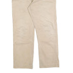 CARHARTT Mens Cotton Blend Beige Regular Fit Straight Leg Trousers W34 L30
